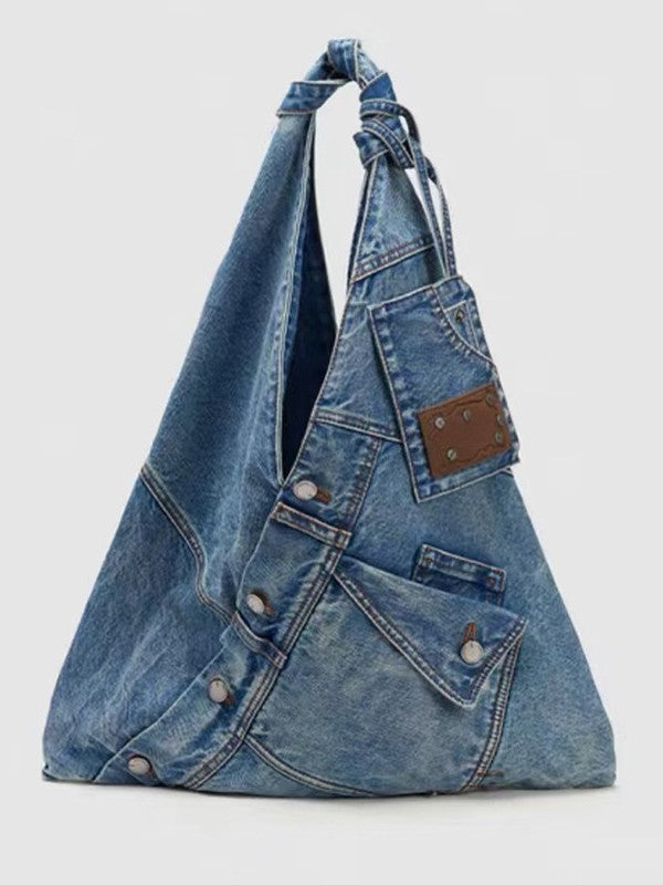 Denim shoulder bag