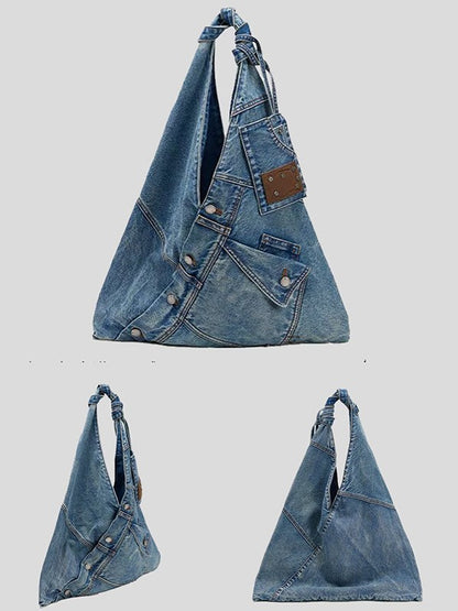 Denim shoulder bag