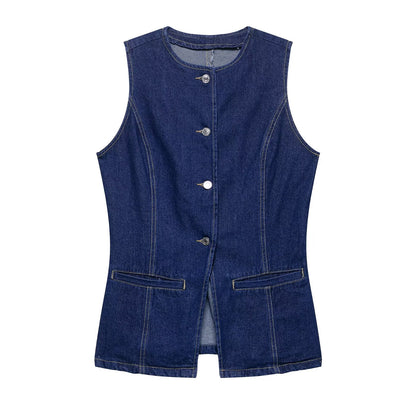 denim vest set