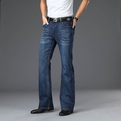Denim wide-leg pants