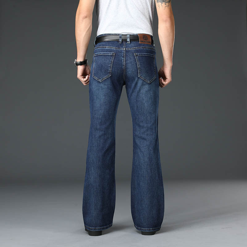Denim wide-leg pants