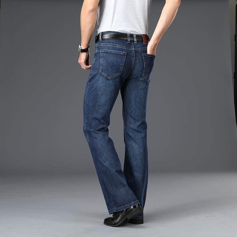 Denim wide-leg pants