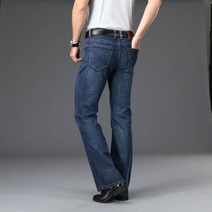 Denim wide-leg pants
