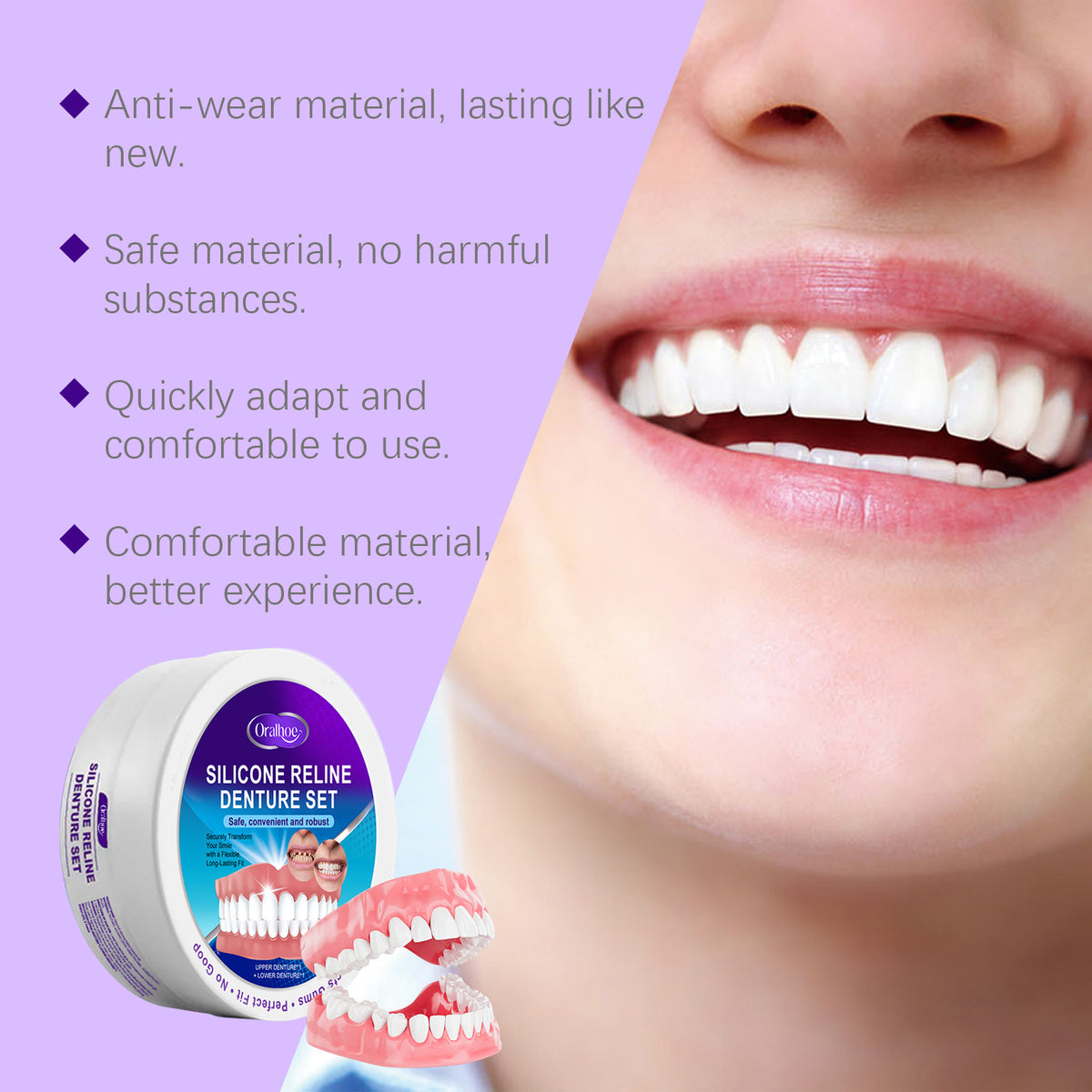 Denture-adjacent braces