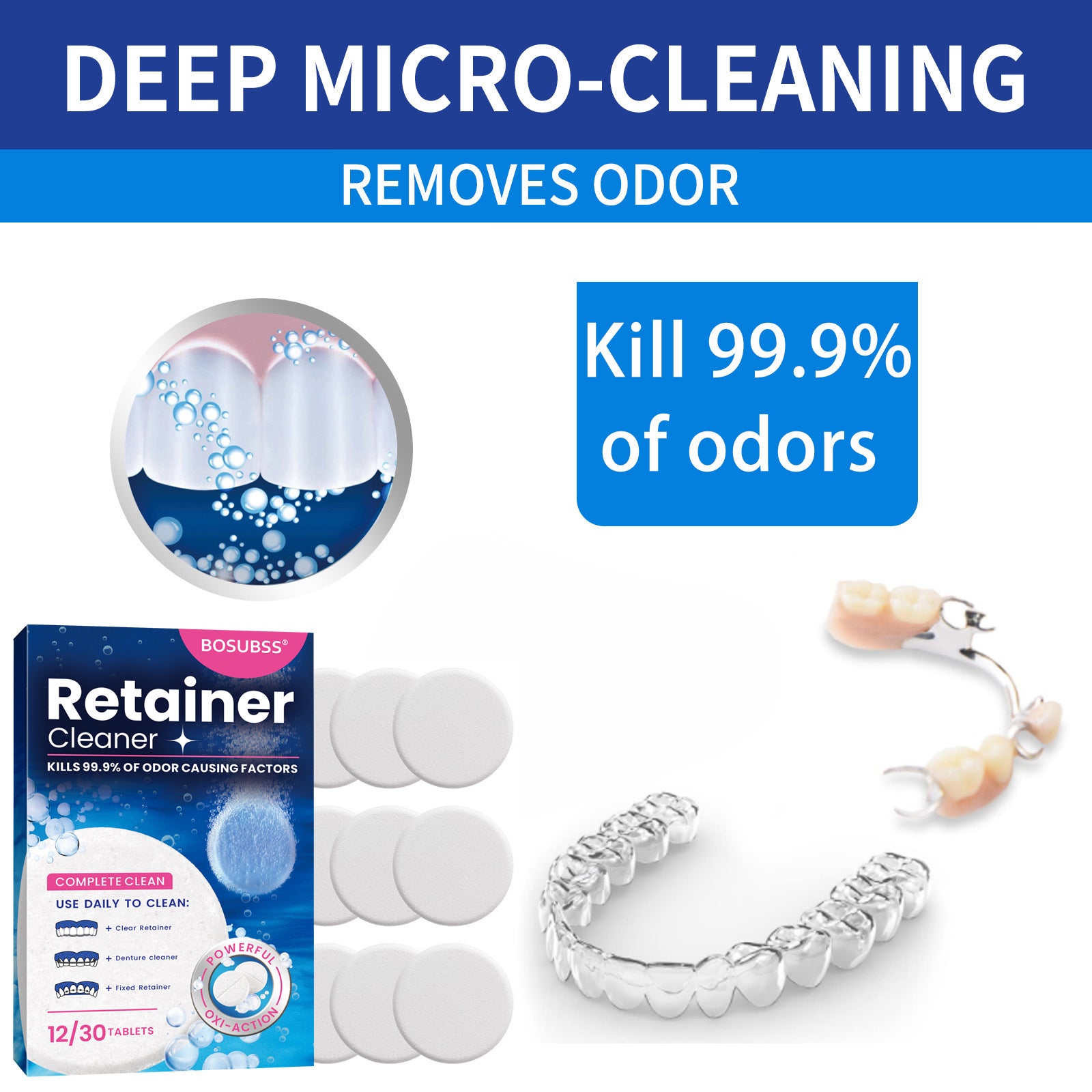 Denture Cleaning Effervescent Tablets