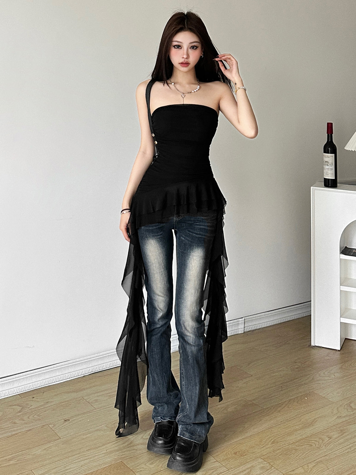Design-sense strapless vest