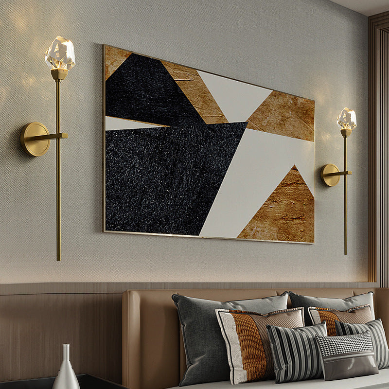 Designer Copper Crystal Wall Lamp with LED Light
