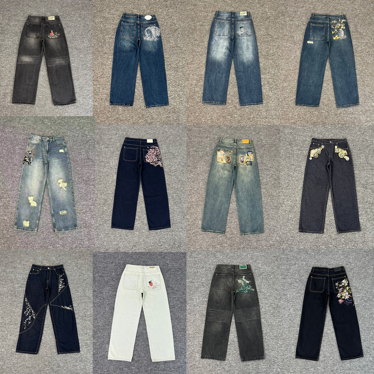 Designer Embroidered Denim Jeans