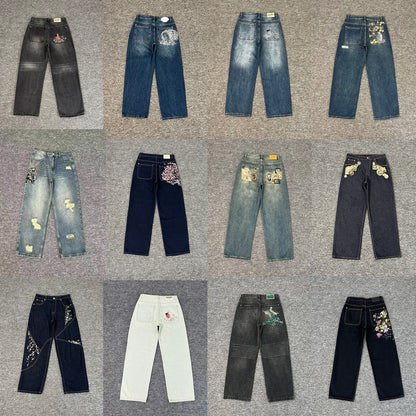 Designer Embroidered Denim Jeans