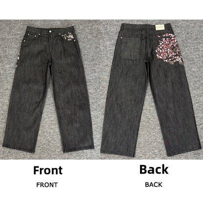 Designer Embroidered Denim Jeans