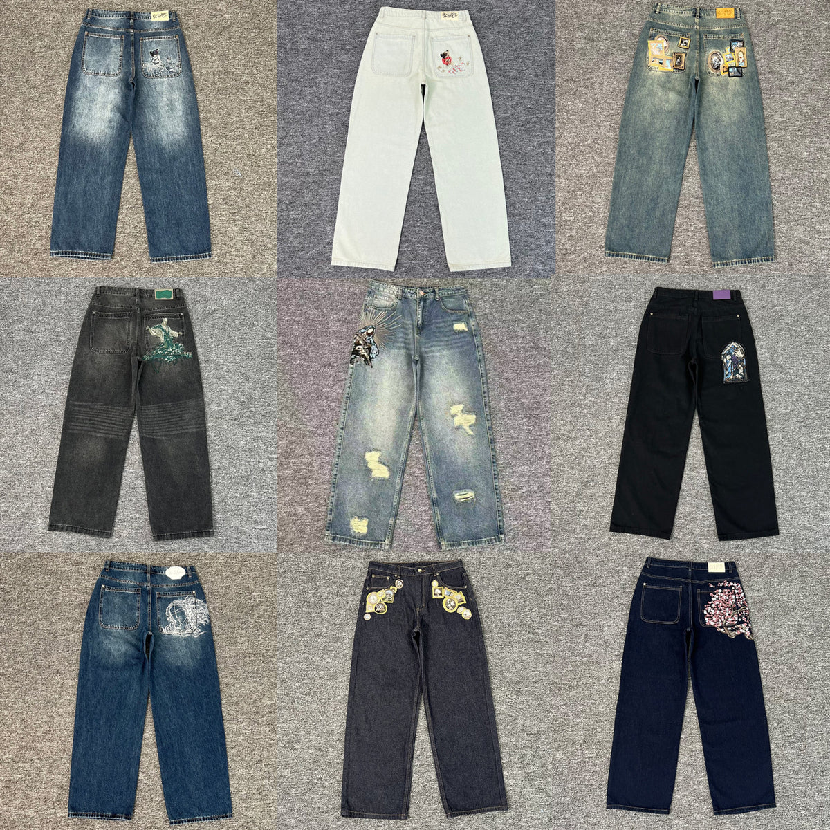 Designer Embroidered Denim Jeans