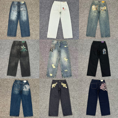 Designer Embroidered Denim Jeans