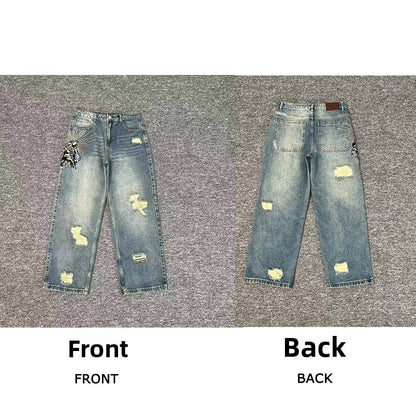 Designer Embroidered Denim Jeans