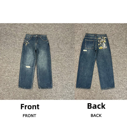 Designer Embroidered Denim Jeans