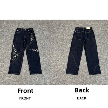 Designer Embroidered Denim Jeans