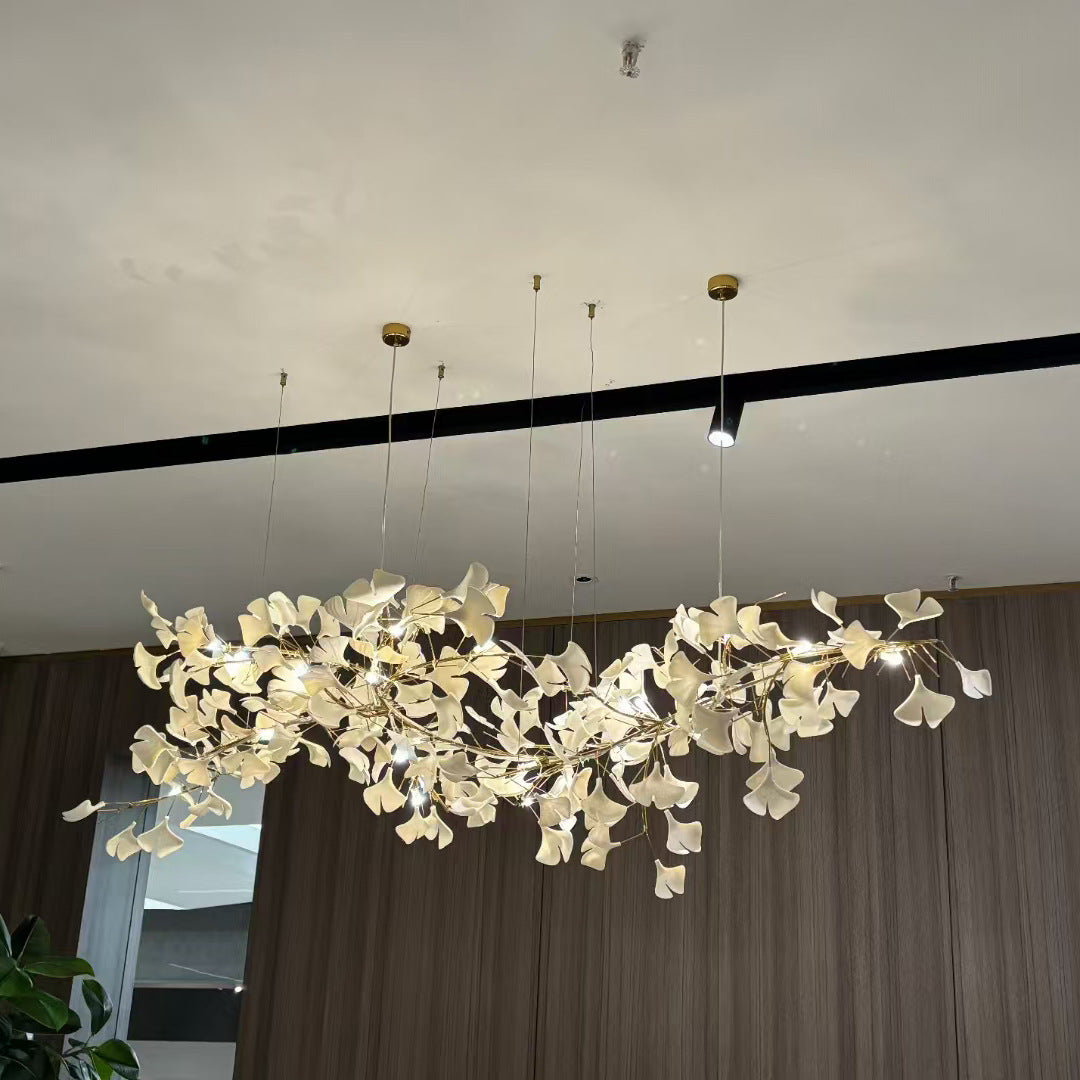 Designer Ginkgo Leaf LED Chandelier