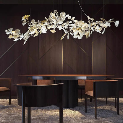 Designer Ginkgo Leaf LED Chandelier