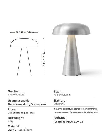 Designer Mushroom Table Lamp