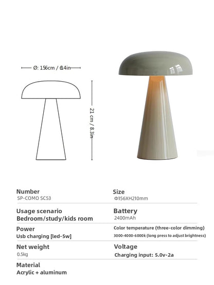 Designer Mushroom Table Lamp