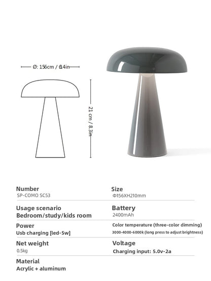 Designer Mushroom Table Lamp