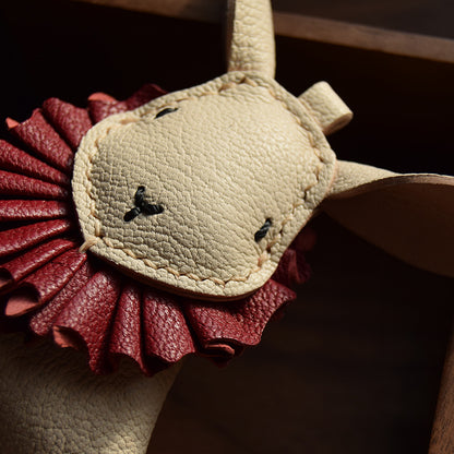 Designer Rabbit Genuine Leather Car Key Holder Pendant