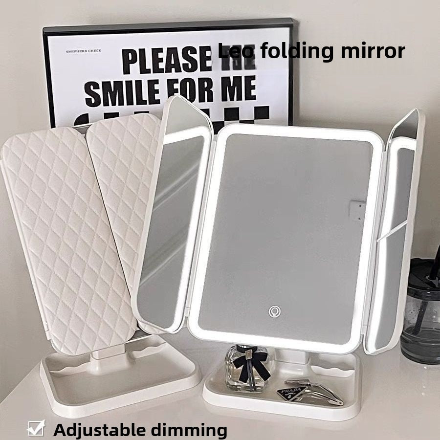Desk Makeup Mirror with Lighting