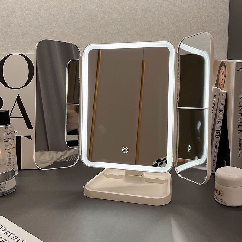 Desk Makeup Mirror with Lighting