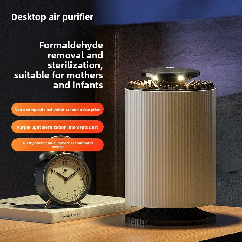 Desktop Air Purifier with Table Lamp
