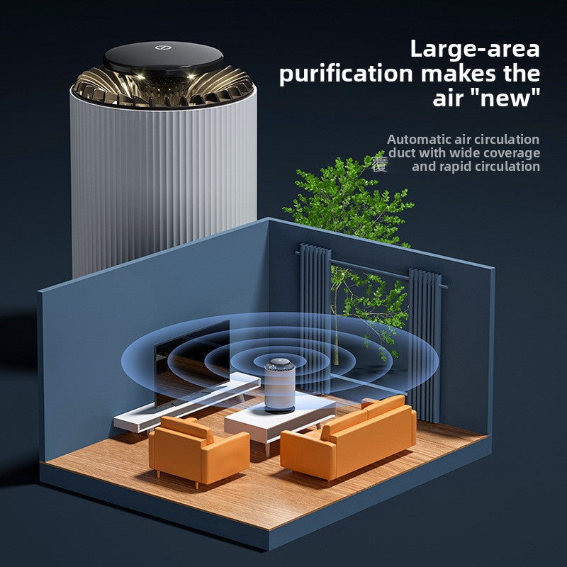 Desktop Air Purifier with Table Lamp