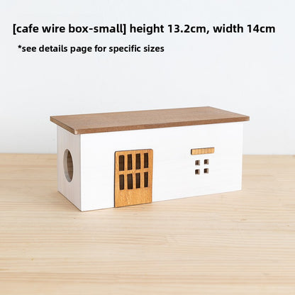 Desktop Cable Organizer Box with Decorative Cover