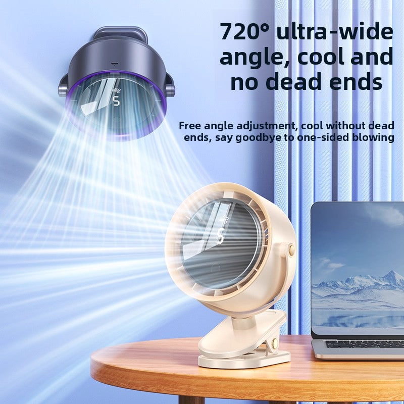 Desktop Clip-On Small Fan Silent Small Student Dormitory Office USB Charging 2026 Mini Portable Fan