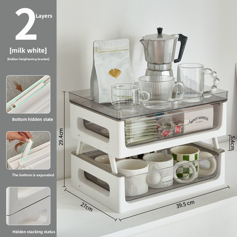 Desktop coffee storage rack