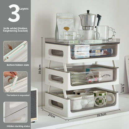 Desktop coffee storage rack