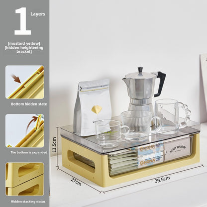 Desktop coffee storage rack