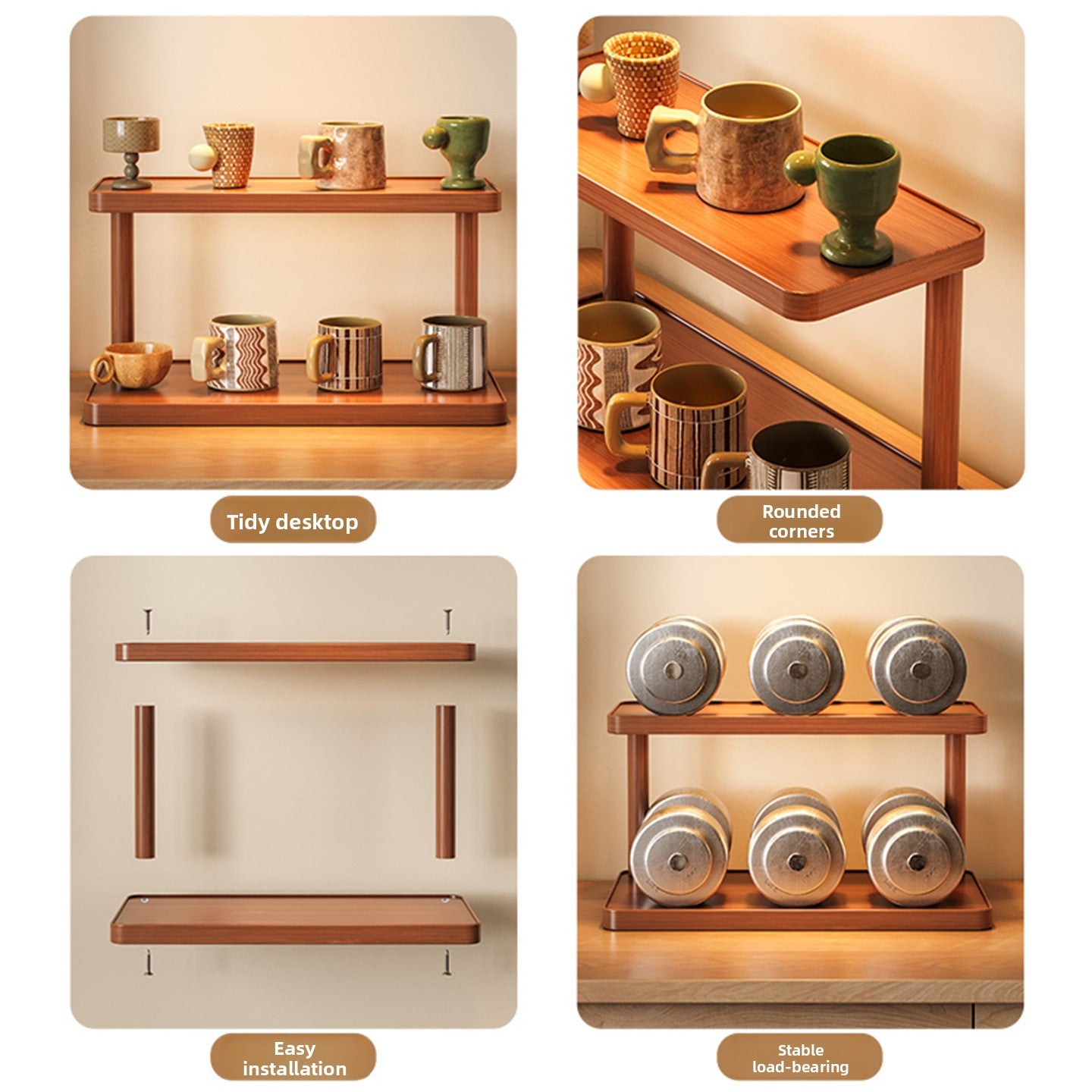 Desktop Cup Storage Organizer Rack