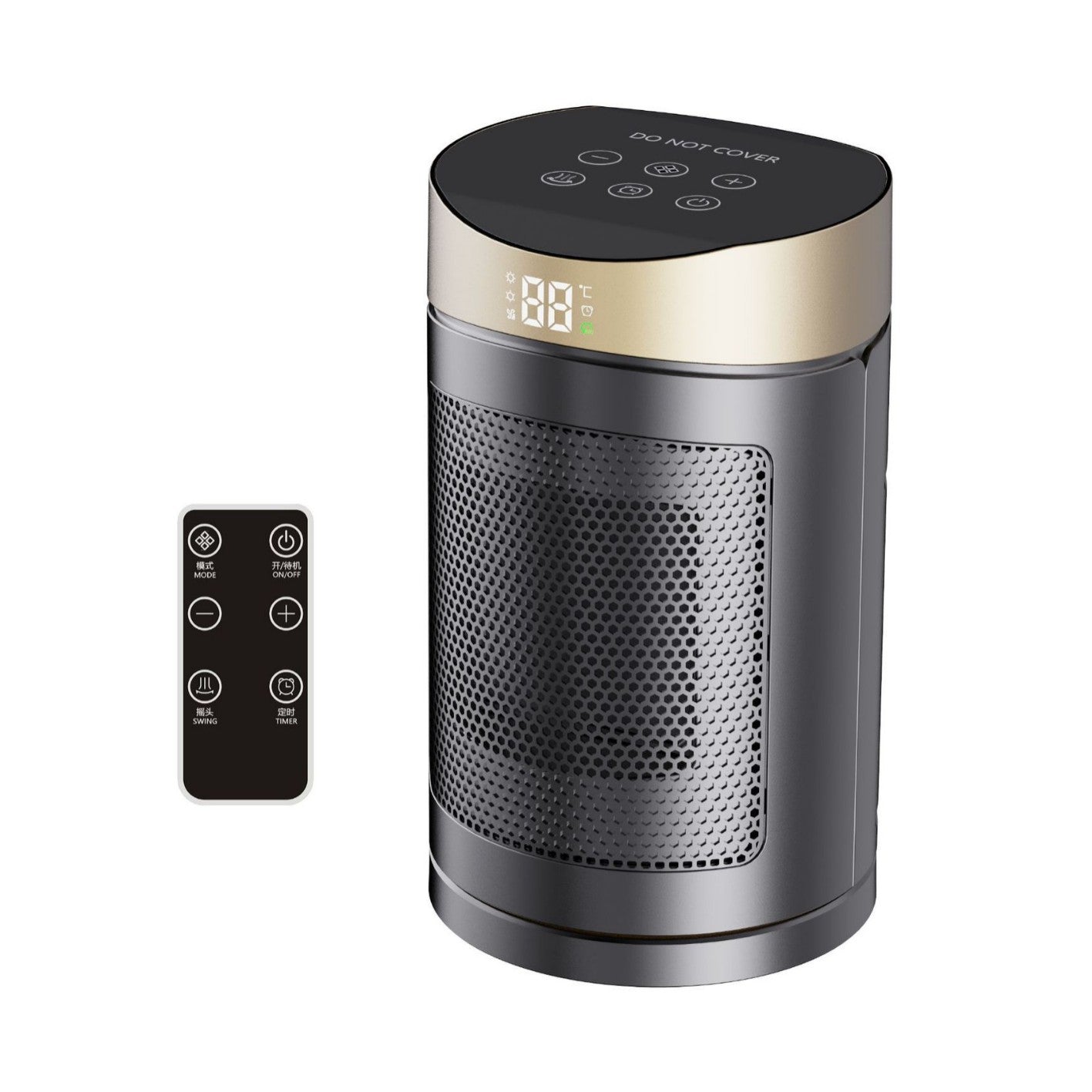 Desktop Electric Heater with Remote Control