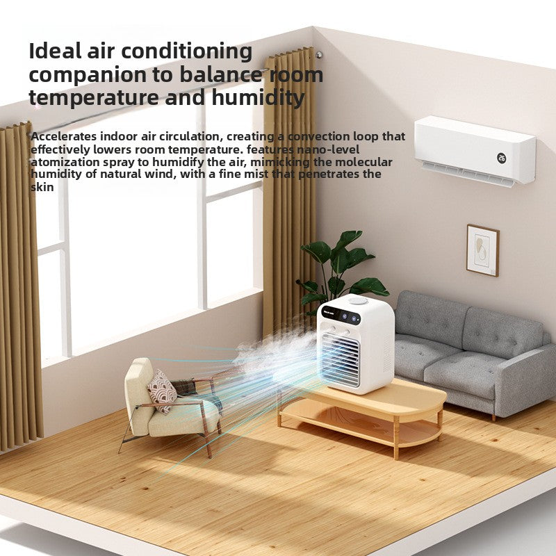 Desktop Fan with Cooling Mist Function