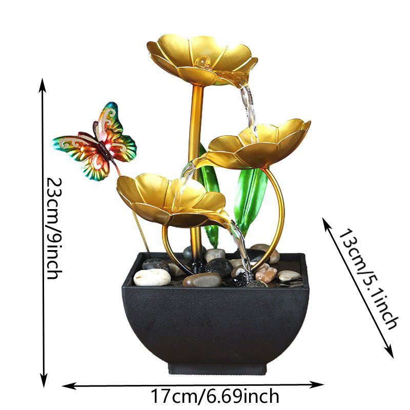 Desktop Feng Shui Water Feature with LED Light