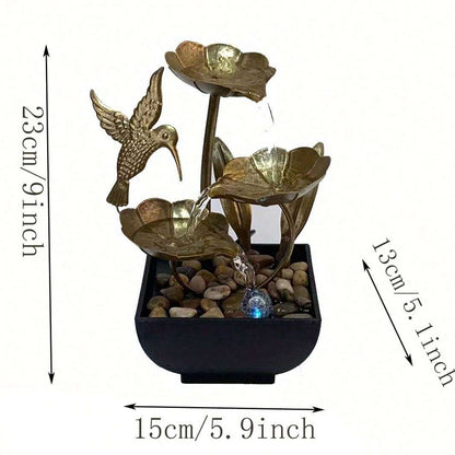 Desktop Feng Shui Water Feature with LED Light