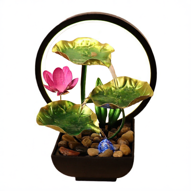 Desktop Feng Shui Water Feature with LED Light