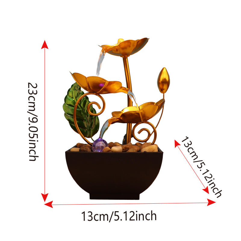 Desktop Feng Shui Water Feature with LED Light