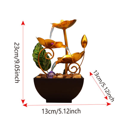 Desktop Feng Shui Water Feature with LED Light