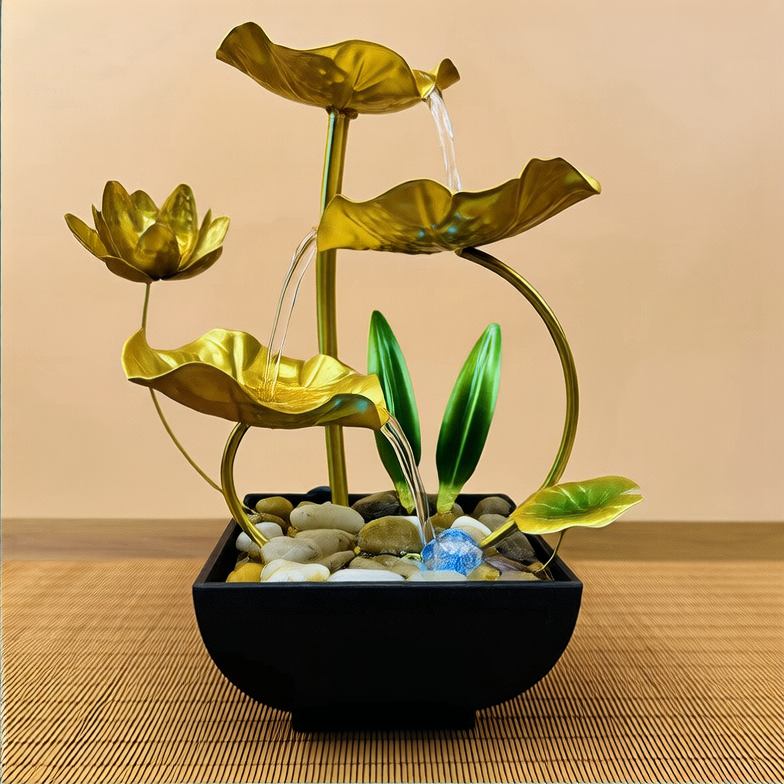 Desktop Feng Shui Water Feature with LED Light