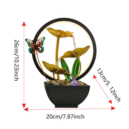Desktop Feng Shui Water Feature with LED Light