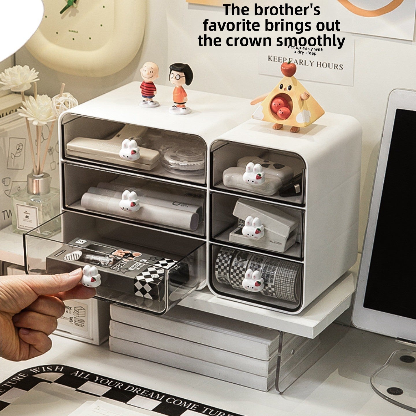 Desktop storage box shelf