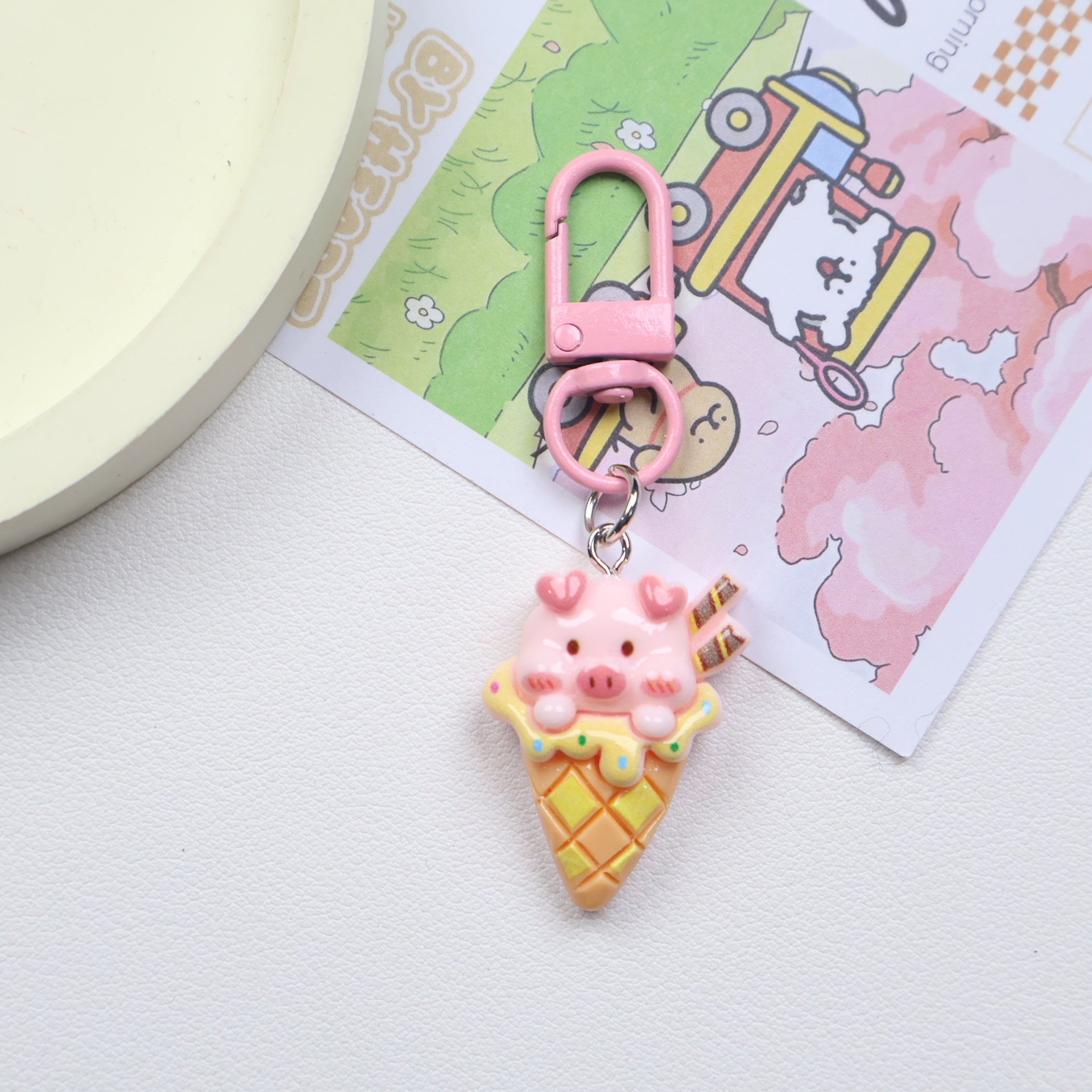 Dessert Piggy Keychain