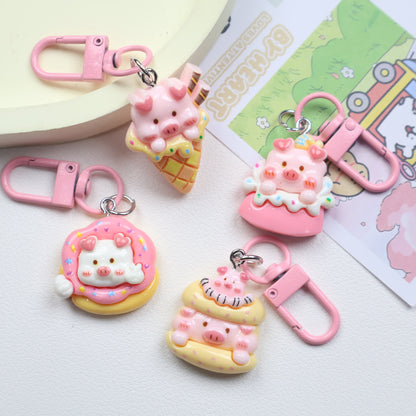 Dessert Piggy Keychain