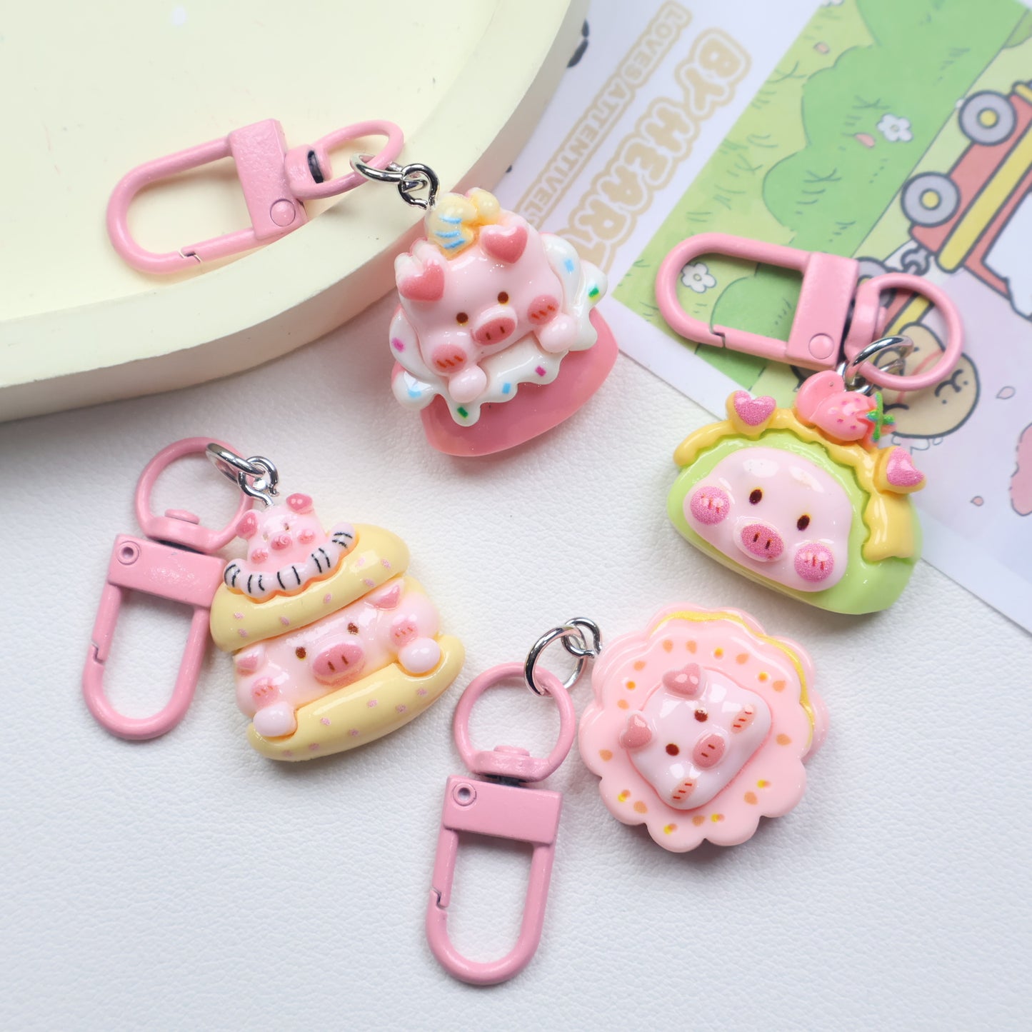 Dessert Piggy Keychain