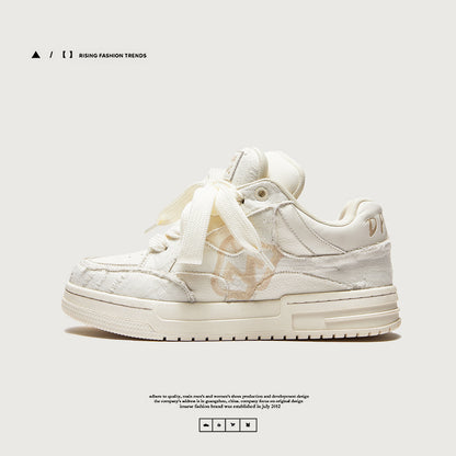 Destruction Aesthetic Low Top Casual Shoes