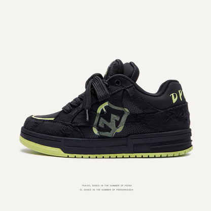 Destruction Aesthetic Low Top Casual Shoes